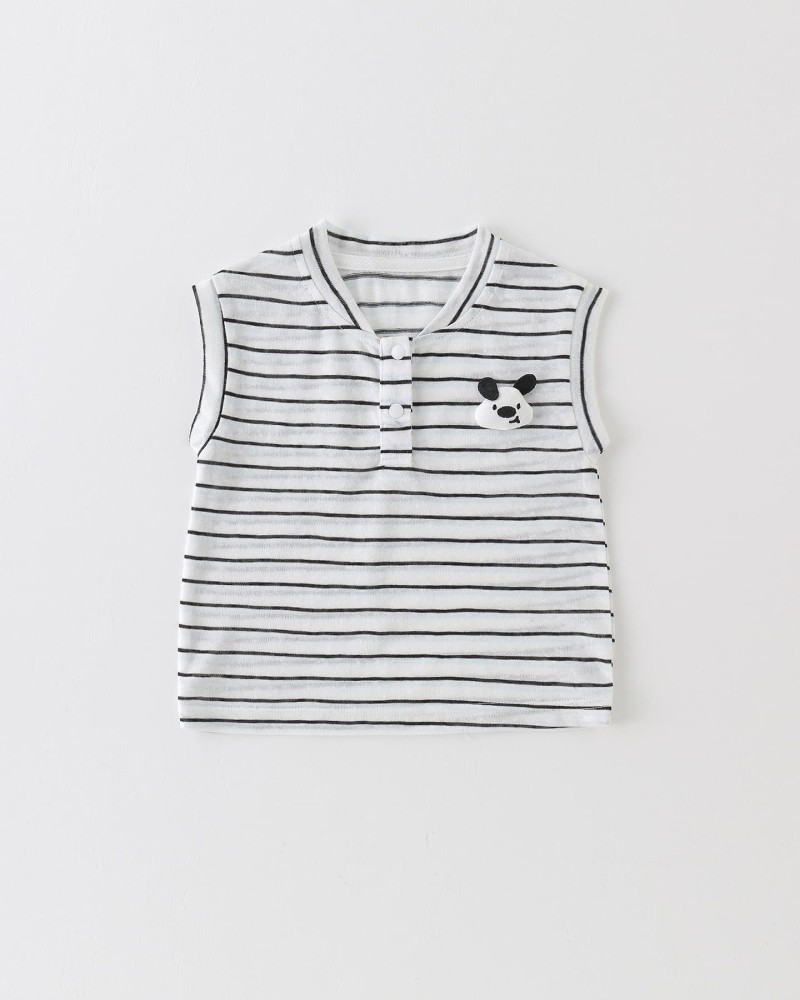 Striped vest and shorts set for toddlers, summer outdoor wear, two-piece separates