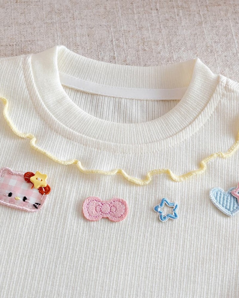 Long-sleeve round neck T-shirt