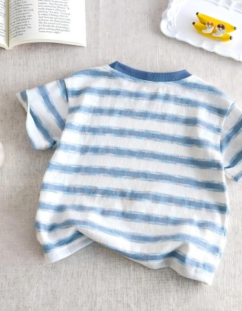 Round neck short-sleeve pullover