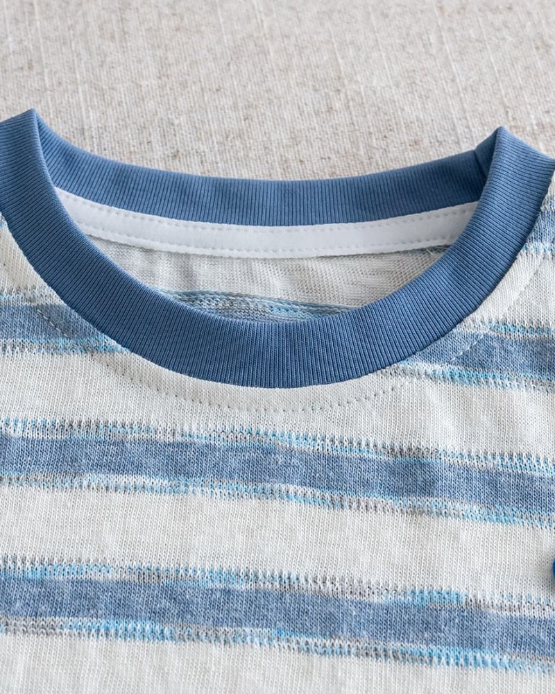 Round neck short-sleeve pullover