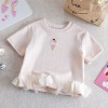 Round-neck short-sleeve top
