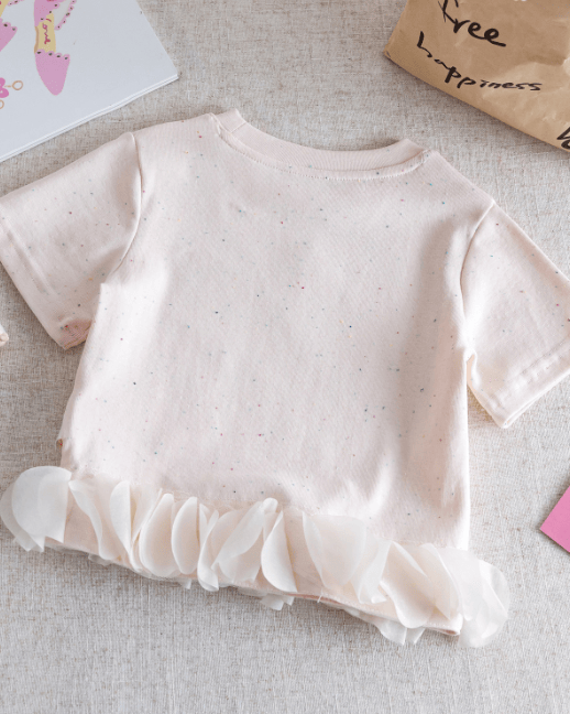 Round-neck short-sleeve top