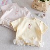 Round-neck short-sleeve top